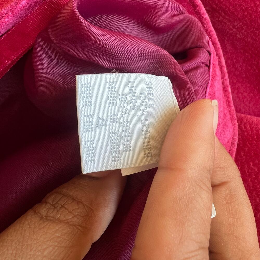 Vintage Barbie Pink Suede Leather Mini A Line Skirt Womens 4 Festival - Picture 9 of 12